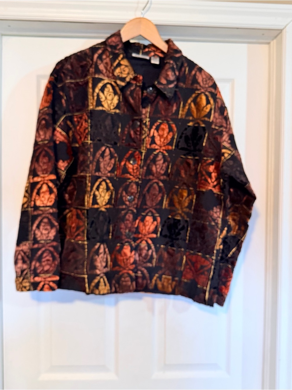 Women's Quilted Jacket - Red Multi - Picture 4 of 11